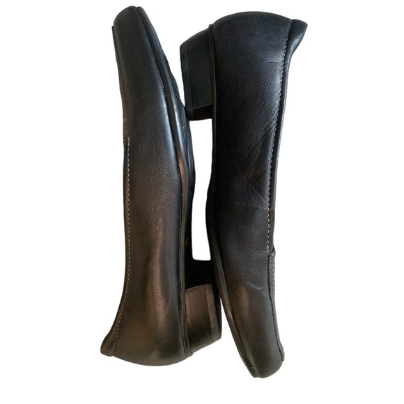 Black Leather Slip On Shoes - Picture 3 of 14